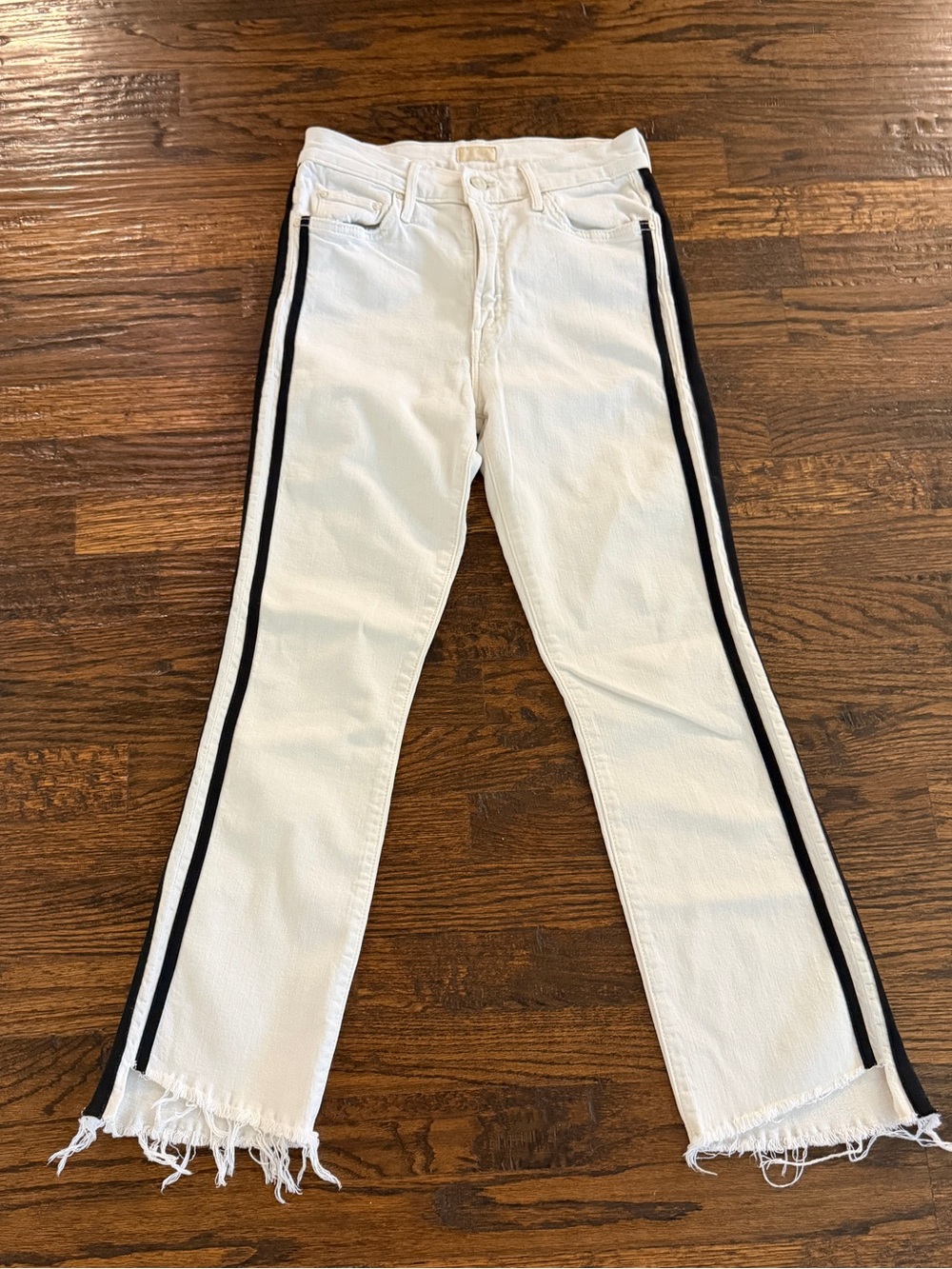 Mother The Insider Crop Step Fray in Whipping the Racer Size 27